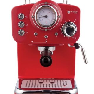 Pusiau automatinis kavos aparatas Master Coffee MC503RED, Su rankiniu pieno plakimu