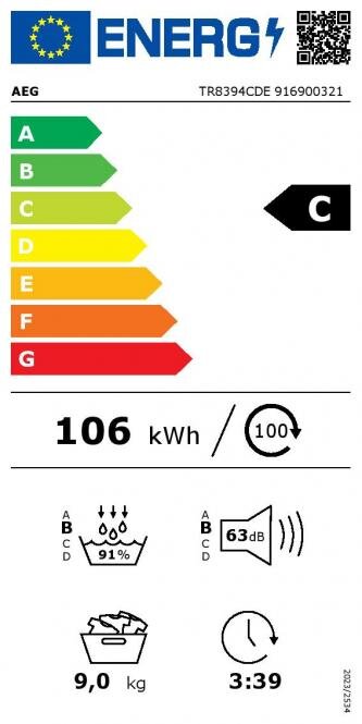 Džiovyklė AEG TR8394CDE – Image 8