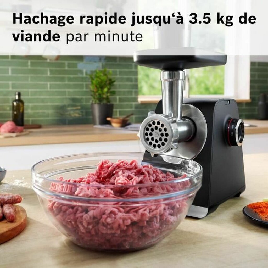 Mėsmalė BOSCH Serija 6 MFWS660B mėsos malimo mašina - 500 W - 3 malimo tinklai - Juoda – Image 5