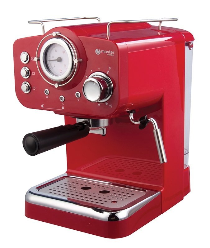 Pusiau automatinis kavos aparatas Master Coffee MC503RED, Su rankiniu pieno plakimu – Image 5