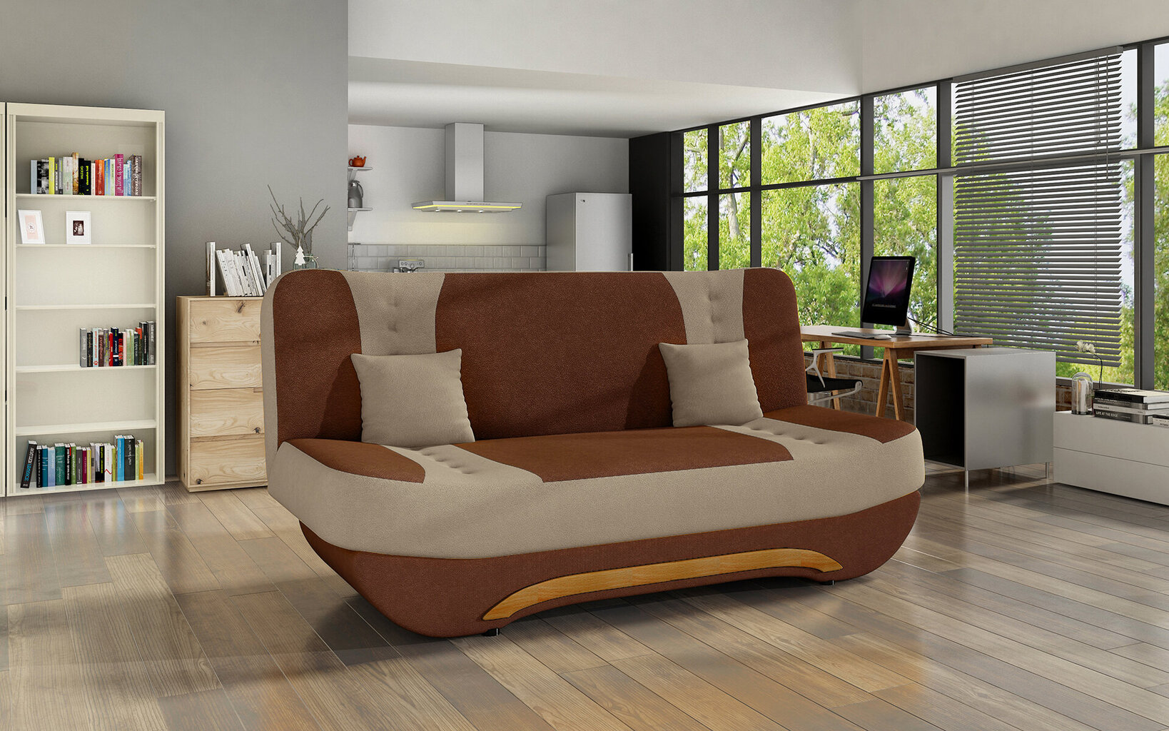 Sofa NORE Ewa II, ruda/kreminė – Image 6