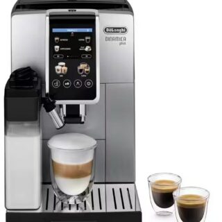 Automatinis kavos aparatas DeLonghi Dinamica Plus ECAM380.85.SB, Su automatiniu pieno plakimu