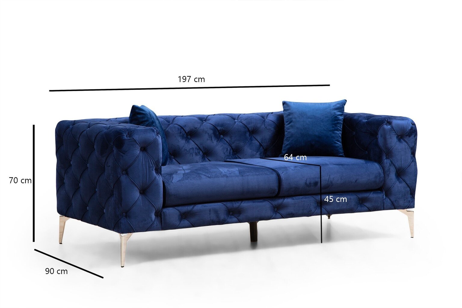 Dvivietė sofa Atelier Del Sofa Como, mėlyna – Image 5