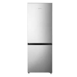 Šaldytuvas su šaldikliu apačioje Gorenje RK14EPS4 Refrigerator, E, Free standing, Combi, Height 143 cm, Net Fridge 122 L, Net Freezer 53 L, Silver