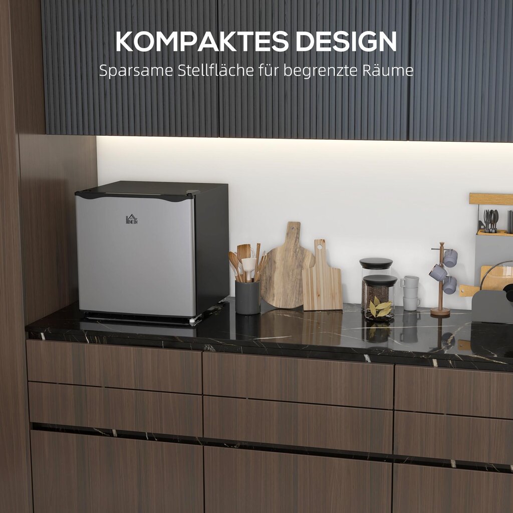 Mažas šaldiklis "HOMCOM" mini šaldiklis, 35 l šaldiklio dėžė, elektrinis, laisvai pastatomas, mini šaldiklis, mini šaldytuvas, nuo -14 iki -24 ℃, 5 pakopų temperatūros reguliavimas, 47 x 44,2 x 48,8 cm, sidabrinės spalvos, Sidabras – Image 7