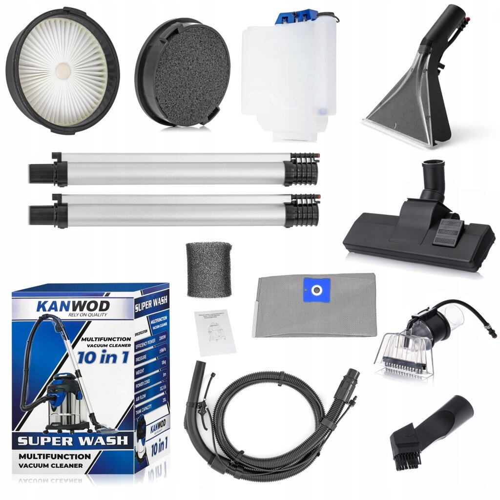 Dulkių siurblys Plaunantis dulkių siurblys Kanwod SuperWash, 2000 W, 20 l / 3,5 l, su HEPA filtru – Image 8