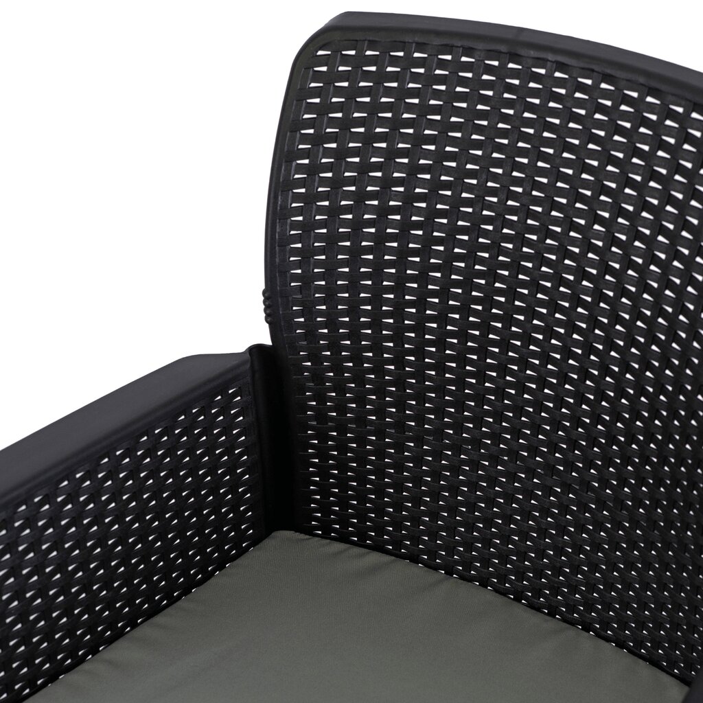 Sodo baldų komplektas Mebel Elite Technorattan ARGOS FRESNO juoda pilka – Image 7