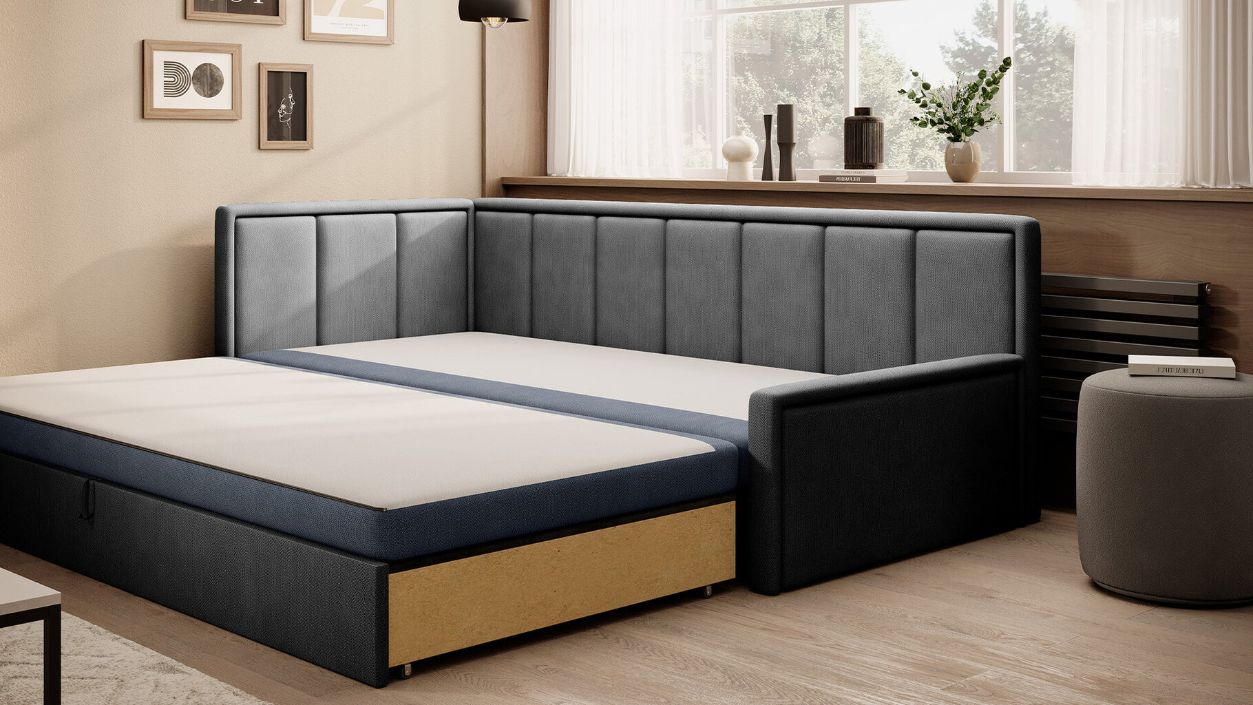 Sofa Fulgeo, pilka, Kairinis variantas – Image 12