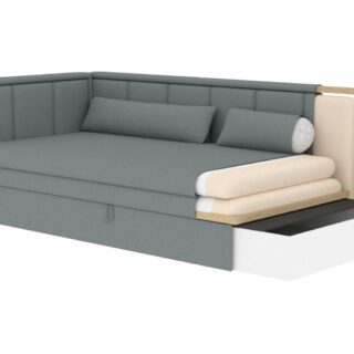Sofa NORE Ewa II, ruda/kreminė