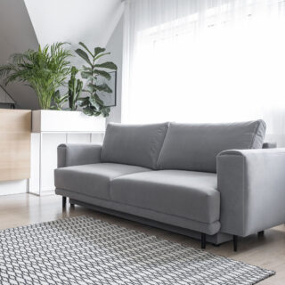 Sofa NORE Dalia Velvetmat 04, pilka