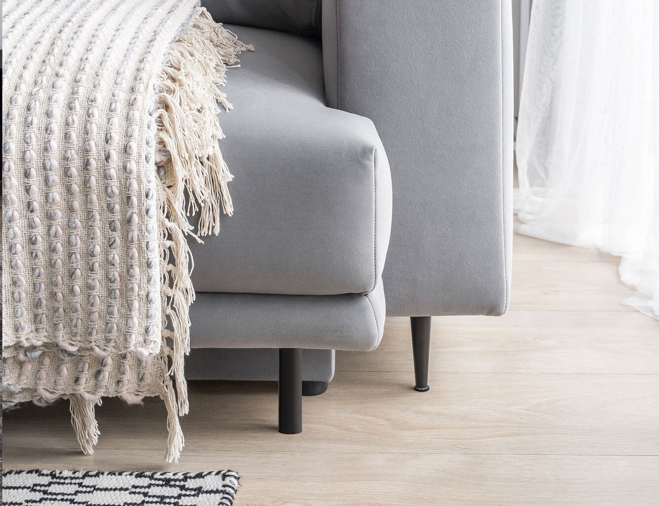 Sofa NORE Dalia Velvetmat 04, pilka – Image 5