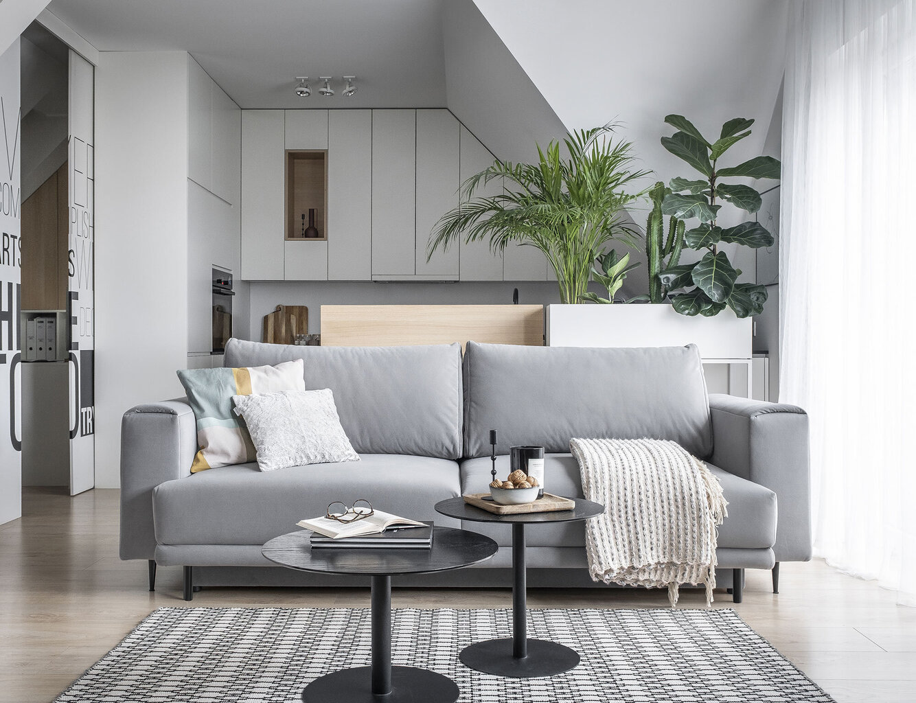 Sofa NORE Dalia Velvetmat 04, pilka – Image 4