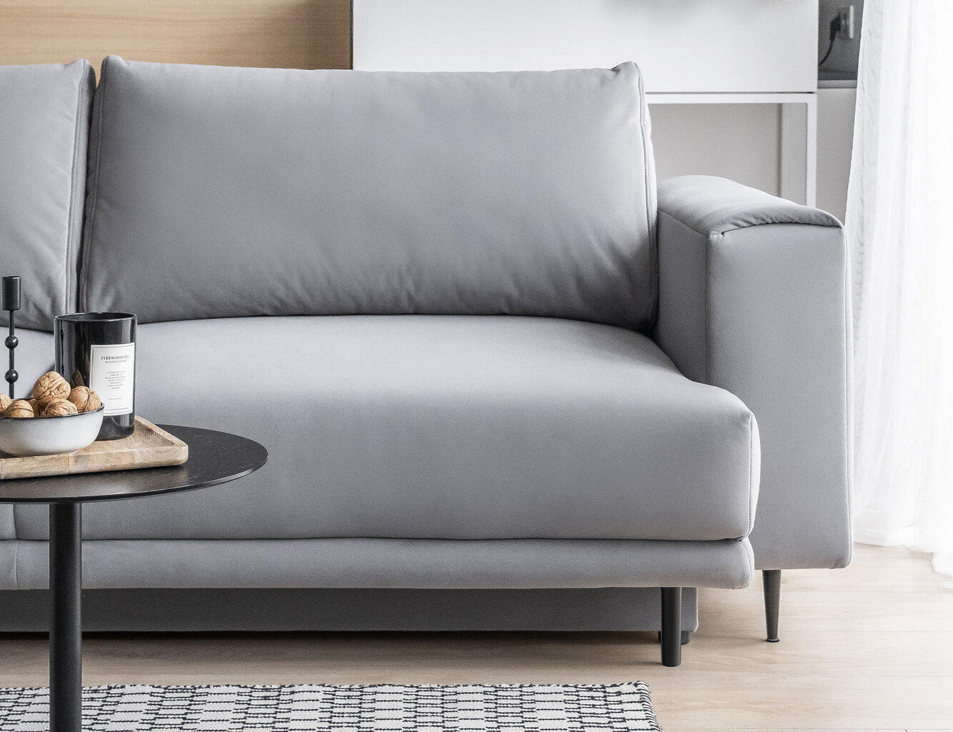 Sofa NORE Dalia Velvetmat 04, pilka – Image 6