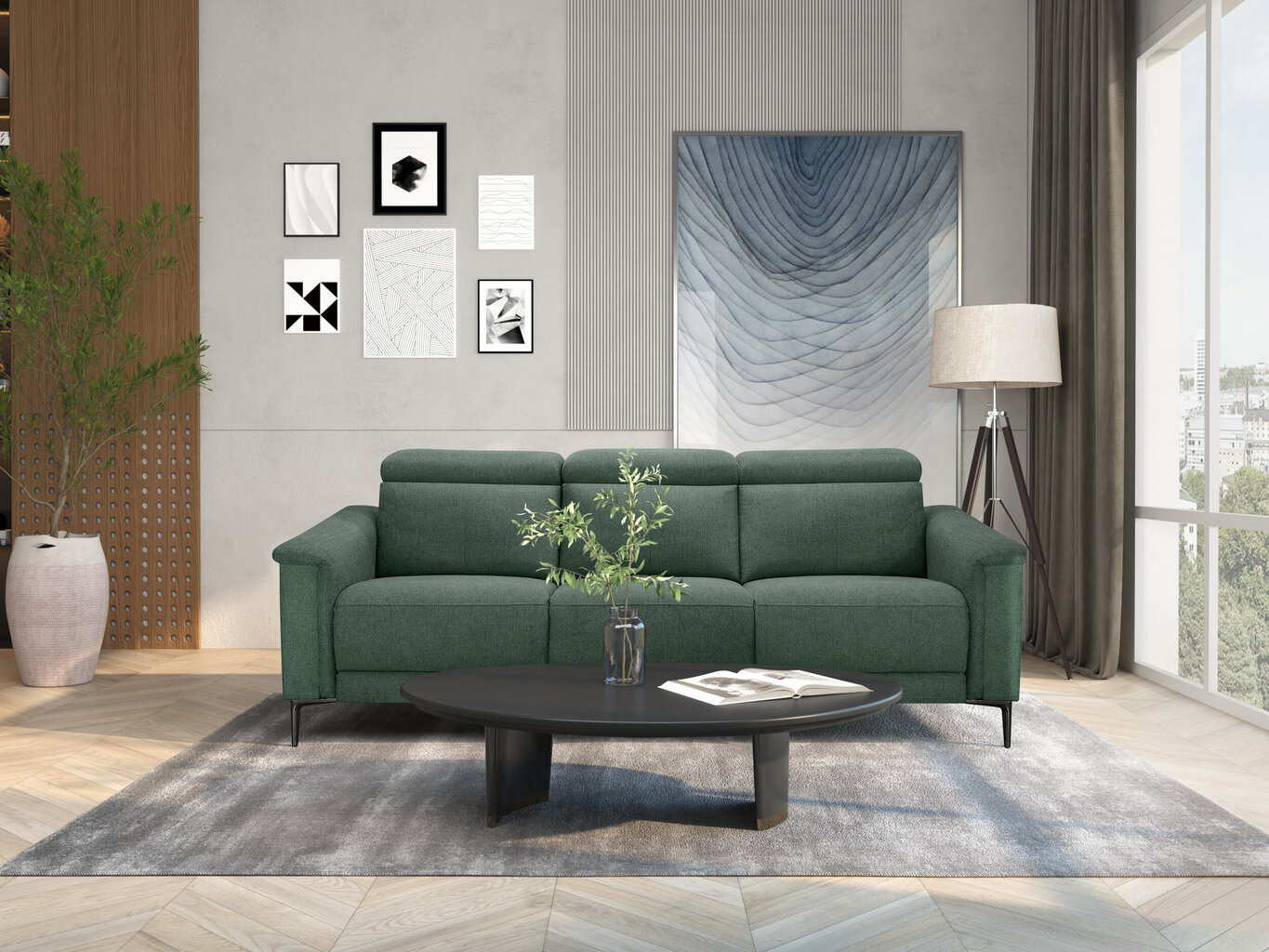 Sofa-reglaineris Loft24 Lund, žalia – Image 6