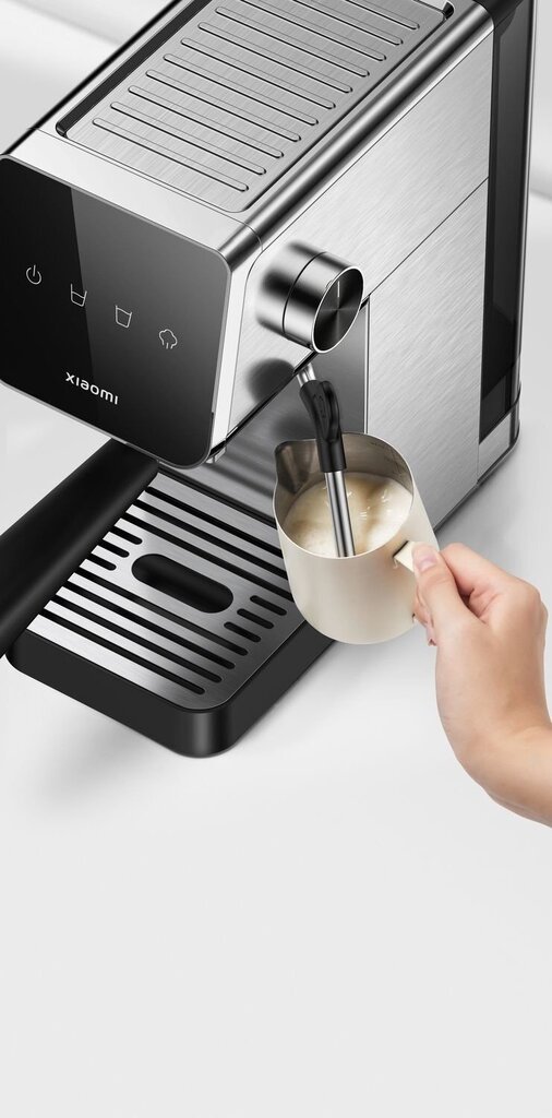 Pusiau automatinis kavos aparatas Xiaomi BHR9798EU Silver/Black, Su rankiniu pieno plakimu – Image 7